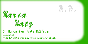maria watz business card